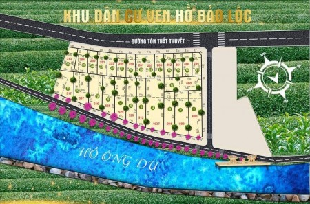 CẦN BÁN GẤP LÔ ĐẤT ĐẸP CỰC HIẾM GIÁP HỒ ĐƯỜNG TÔN THẤT THUYẾT TP BẢO LỘC.
