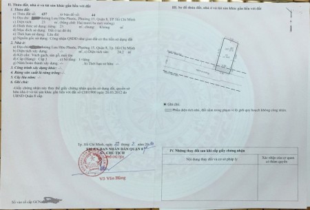 Bán nhà mặt tiền đường Lưu Hữu Phước ,phường 15,quận 8