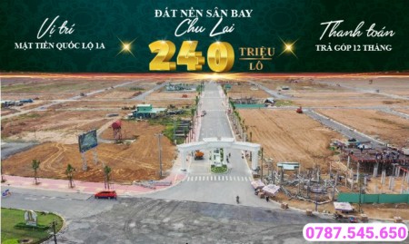 Đất nền sân bay liền kề khu công nghiệp 240 triệu/lô