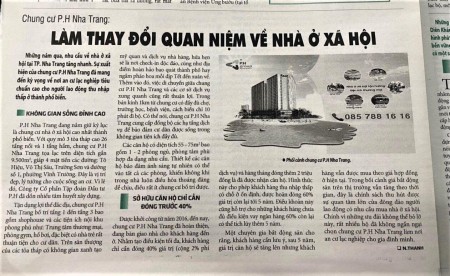 Chính chủ cần bán căn hộ chung cư xã hội PH Nhà Trang view biển