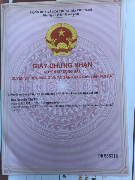 Đất rộng giá bình dân, Đông Anh, Hà Nội nở hậu 5.45m