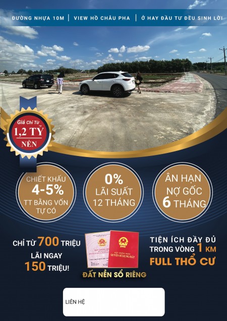 Chỉ 700tr sở hửu ngay 125m2 đất thổ cư, mt đường Hắc Dich-Tóc Tien, sổ sẵn