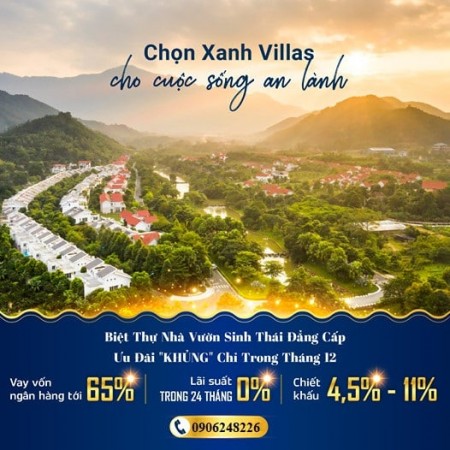 Phân khu Đồi Xanh Thịnh Vượng - Xanh Villas chính thức ra hàng. Liên hệ ngay để được tư vấn, đặt cọc