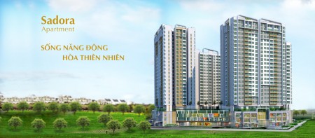 Cho thuê căn hộ Sadora khu dân cư sala Quận 2, dt 88m2, loại 2 pn, tầng cao, view sông, giá 16 triệu/tháng