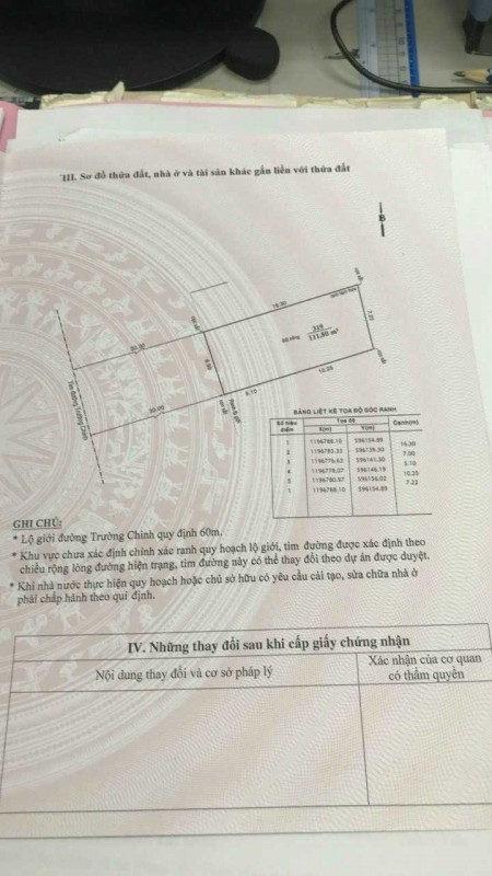 Bán đất đường Trường Chinh, phường 15, Quận Tân Bình