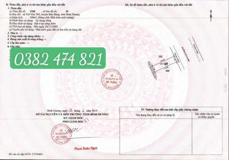 Bán gấp đất đối diện chợ Trừ Văn Thố, gần Bách Hoá Xanh, UBND, thế giới di động, trường tiểu học.