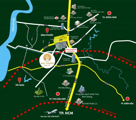 Dự án Đại Phước Molita Bàu Bàng Bình Dương, giá bán 20 triệu/m2