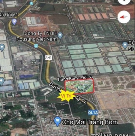 BÁN Đất MT Hùng Vương, tt Trảng Bom giá tốt sổ hồng từng nền