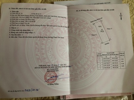 Chính chủ bán 2 lô đất tại Ninh Bình, đường 15, vị trí đẹp