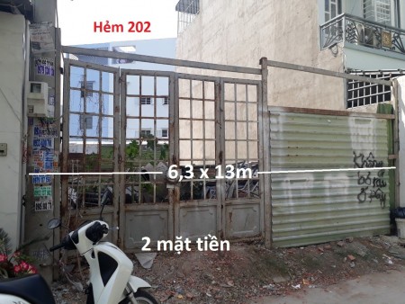 Bán đất Hiệp Thành, Quận 12, 2 mặt tiền hẻm, dt (6.3x13) 81m2, giá chỉ 4.25 tỷ