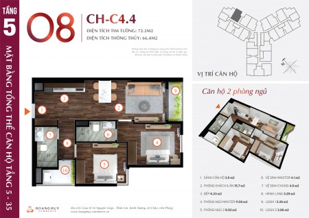 Bán căn hộ chung cư 2pn Hoàng Huy Commerce Võ Nguyên Giáp