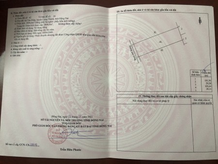 Tôi có 3 lô đất cần bán, đứng tên sổ hồng chính chủ. Đất gần sân bay Long Thành, gần UBND, khu dân cư sầm uất
