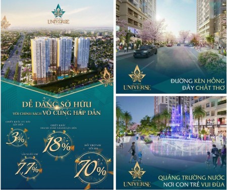 Căn hộ cao cấp chỉ từ 2.231tỷ 2pn 2wc, thanh toán 334 triệu ký hợp đồng, cc Biên Hoà Unverse Complex