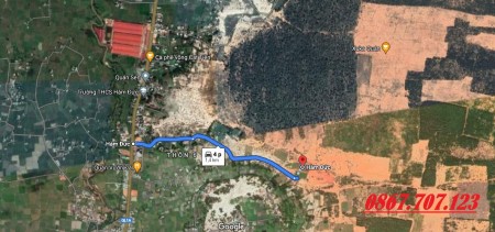 Bán 4.000m2 tại Thôn 5 Hàm Đức, Bình Thuận. Giá 400 Triệu/1.000m2