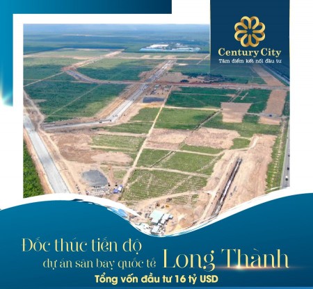 Đất nền sân Long Thành 2km, Century đô thị sân bay, sổ hồng riêng từng nền, giá 1.8 tỷ/nền