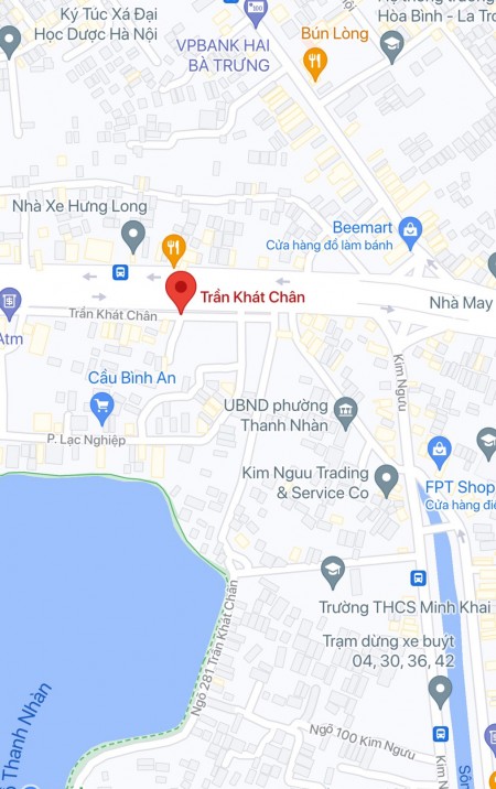 HOT! Đất mặt phố Trần Khát Chân 170m2, mặt tiền 10m, Vỉa hè rộng. Giá 38 tỷ