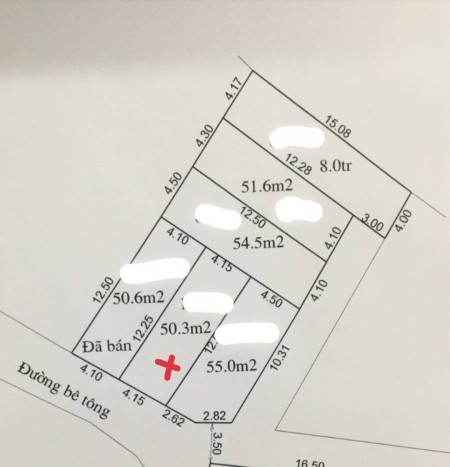 Chính chủ cần bán gấp lô đất Tráng Việt - Mê Linh, DT 50.3m2, mặt đường, giá 800tr, LH: 0944596256