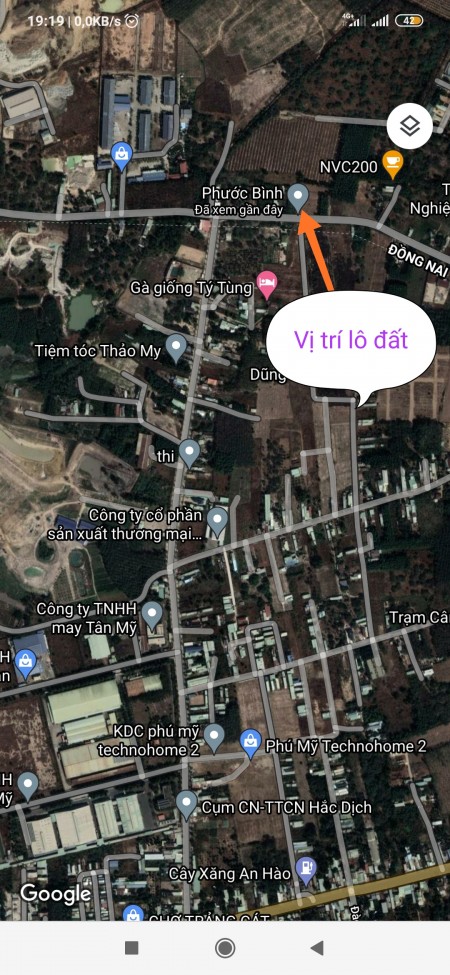Đất đẹp-giá rẻ đường mở rộng 32m đối diện cổng khu CN Phước Bình