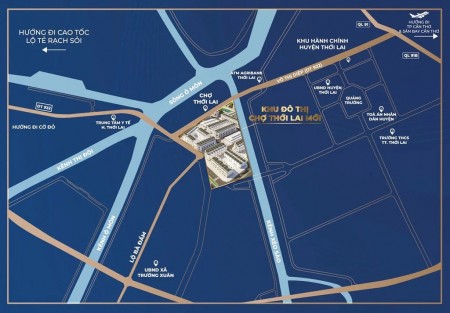 Bán Nhà Phố Chợ Thới Lai, số lượng có hạn, khu dân cư đông đúc