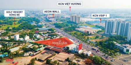 Mặt tiền Đại Lộ Bình Dương dự án tọa lạc ngay vị trí đối diện Aeon Mall, khu công nghiệp lớn hàng đầu Việt Nam – VSIP1