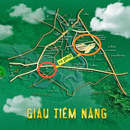 Đất Có Sổ sân Golf Long Thành - Biên Hoà New City, đã có sổ đỏ riêng từng nền
