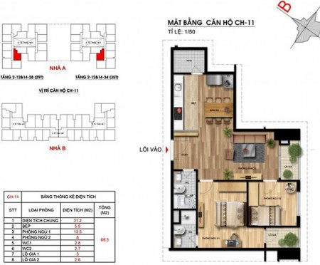 Bán ngay căn hộ 2 ngủ tòa B Imperia Garden, hướng Tây Bắc