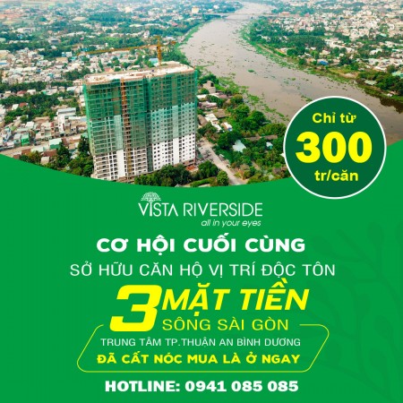 Thanh toán 300 triệu sở hữu ngay căn hộ xanh cao cấp chuẩn Sing ven sông Sài Gòn