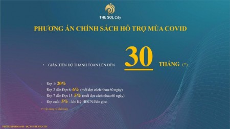 The Sol City phương An hỗ trợ chính sách bán hàng mùa covid, giá 2.4 tỷ