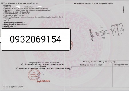 Chính chủ thiếu tài chính cần bán gấp lô đất tại Bàu Bàng, giá 800 triệu