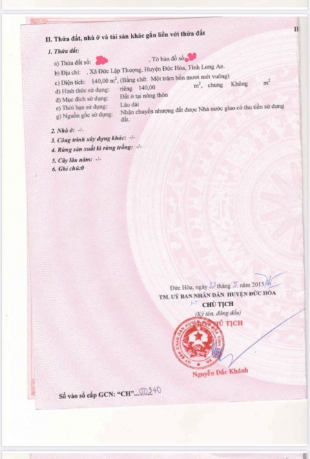 Chính chủ cần bán gấp đất nền khu dân cư Daresco, Đức Hòa 3, Long An.