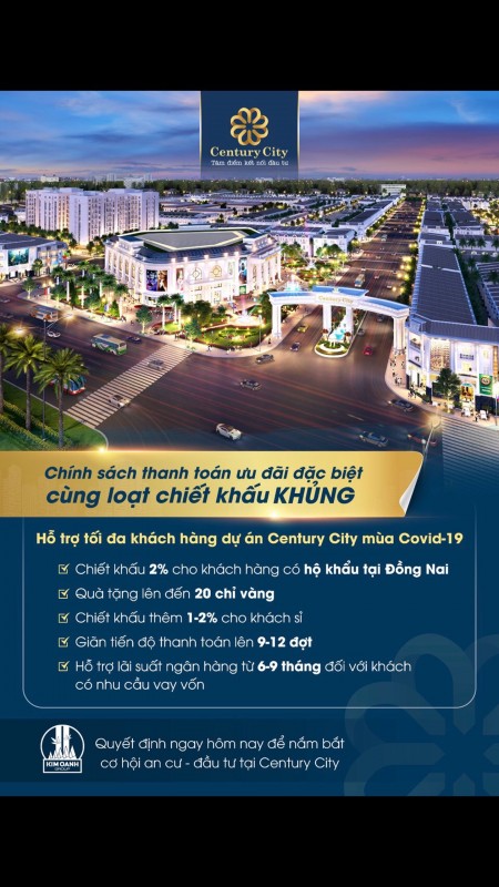 Chính sách Ưu đãi đặc siêu dự án Century City, lh 0969 119 772