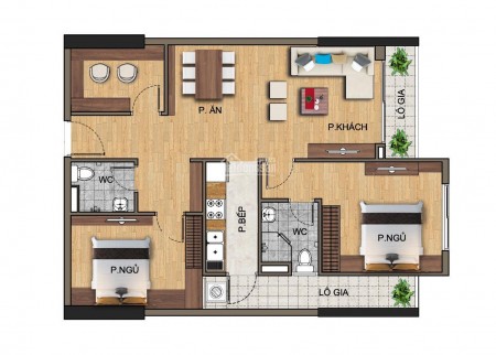 Bán căn hộ 3 PN, 92m2, hướng Đông Nam, đẹp nhất TSG Lotus Sài Đồng.