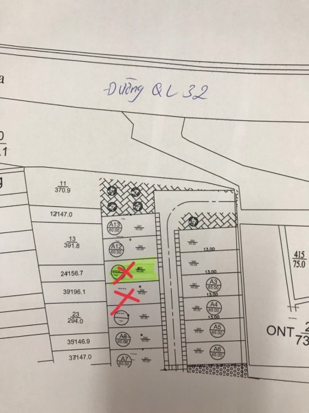 Chính chủ cần bán 2 ô đất khu phân lô đồng súc gấn sát đường QL 32 khả năng sinh lời cao