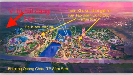 Vị trí tiềm năng tại thành phố Sầm Sơn, phường Quảng Châu, giá chỉ 11 triệu/m2, lh 0916113616