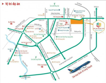 Khu Đô thị Bàu Xéo mặt tiền đường quốc lộ 1A đắc lộc sinh lời