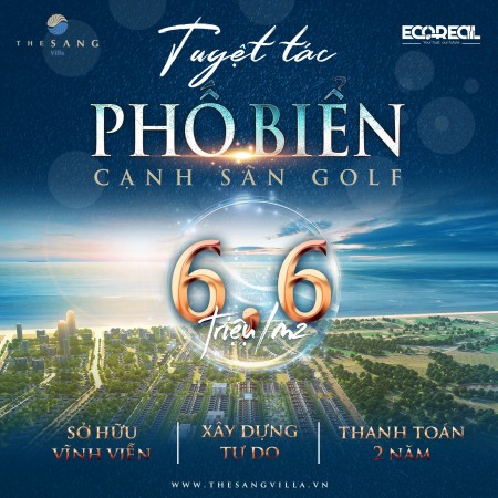 Đô thị biển trên Đại lộ Võ Nguyên Giáp (60m) – Giá đầu tư chỉ 6,6 tr/m2
