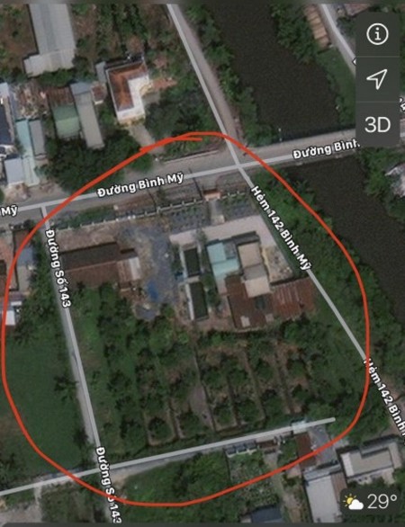 Đất Củ Chi 4 mặt tiền Bình Mỹ, tổng diện tích 5806m2 (70x72), giá 91 tỷ