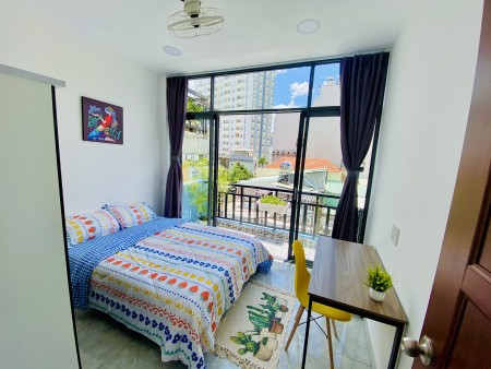 Cho thuê căn hộ đầy đủ nội thất gần 60m2- 2PN- Bình Thạnh, gần ngã tư Hàng Xanh