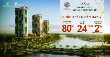 Ecopark Dự án biểu tượng của năm Swanlake Residence the Onssen giá trần 58 triệu/m2