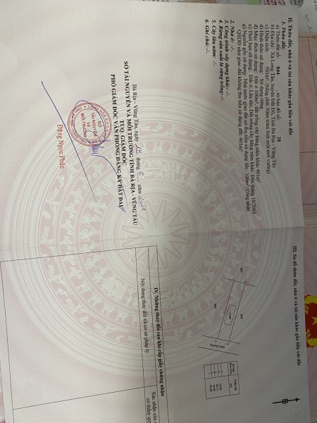 Bán đất chính chủ tại xã Long Tân Đất Đỏ Bà Rịa Vũng Tàu 0938362355