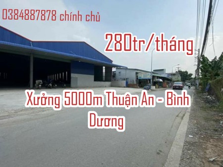Cho thuê xưởng Bình Chuẩn 62 - Thuận An - Bình Dương, gần Ngã Tư Miếu Ông Cù 1km