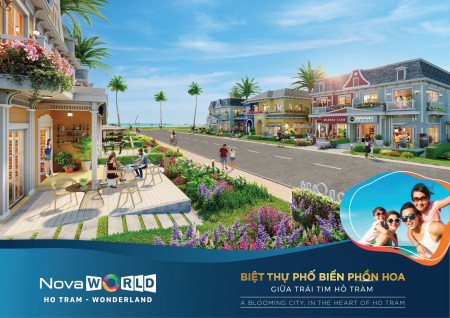 Mở bán Shop villa Wonderland của Nova world Hồ Tràm chỉ 9,8 tỷ/căn. Cam kết thuê 800tr/năm