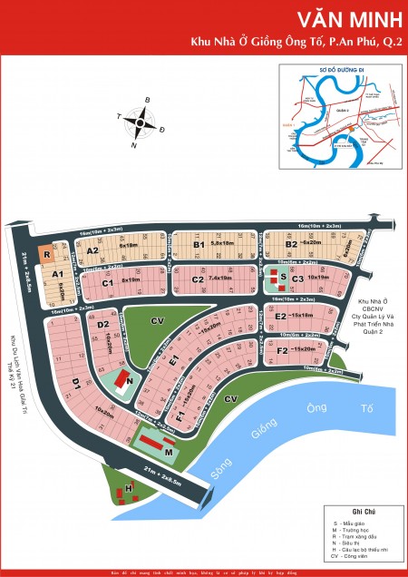 Bán đất nền dự án Văn Minh, Thạnh Mỹ Lợi, Quận 2, giá bán 135 triệu/m2