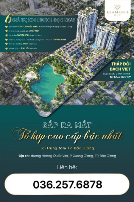 BV Diamond Hill - Tháp đôi Bách Việt, chung cư cao cấp, được vay lãi suất thấp