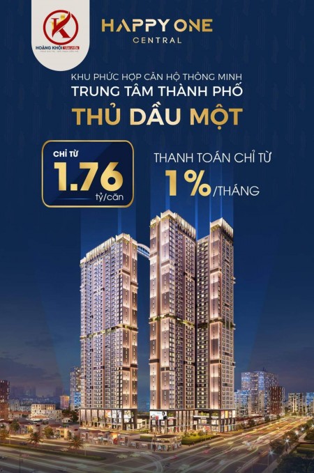Căn hộ cao cấp nâng tầm cuộc sống cho giới trẻ - Happy One Central, giá bán 1.76 tỷ