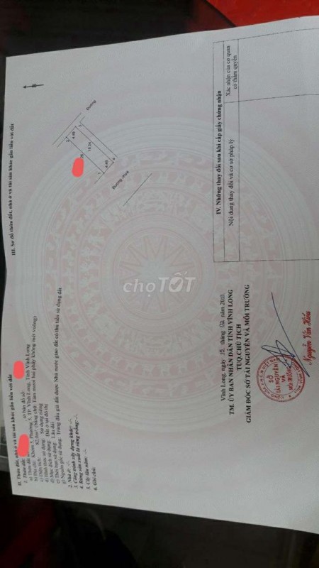 Chính chủ cần bán đất Phường 5, Thành phố Vĩnh Long, Vĩnh Long