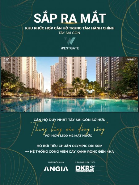 Căn hộ WESTGATE full nội thất, giá tốt nhất SG, TT 300tr cho căn 2PN-2WC