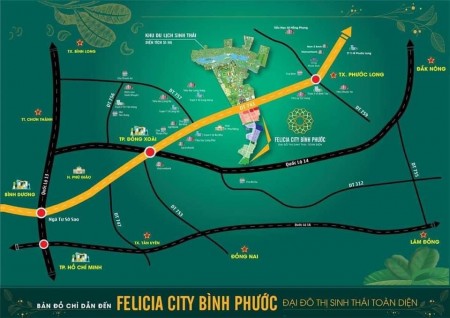 Felicia City Bình Phước dự án khu đô thị sinh thải toàn diện đầu tiên tại Bình Phước