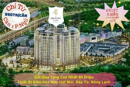 Chung cư The Dragon Castle nằm ngay trung tâm Hạ Long, chỉ từ 400 triệu