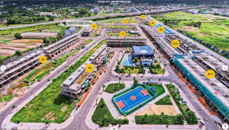 Bán đất nền shophouse dự án The Sol City, 100m2, sổ hồng riêng, gần chợ Hưng Long, Bình Chánh